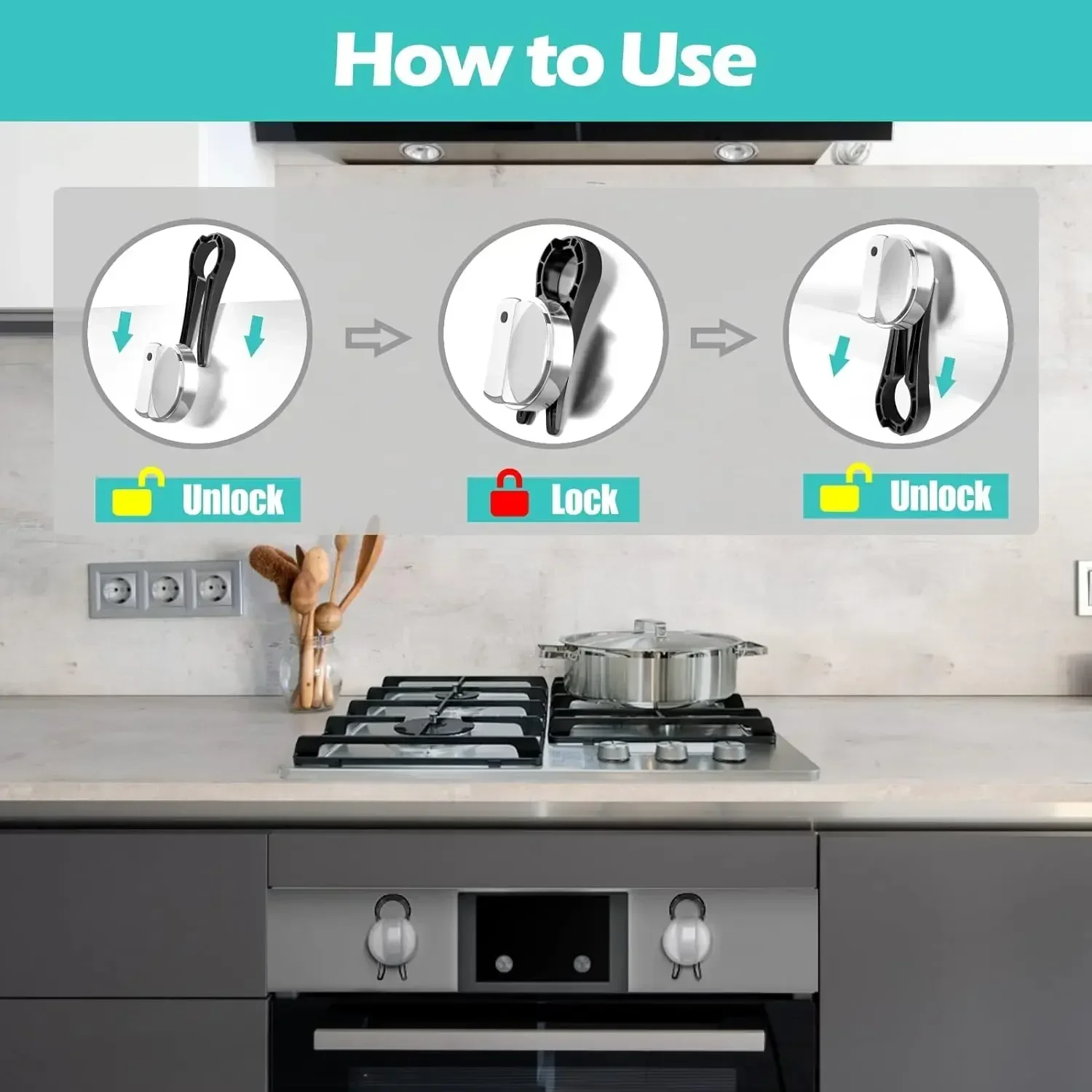 Childproof Kitchen Safety Set  - огляд і ціна Kitchen Appliances Gas Stove